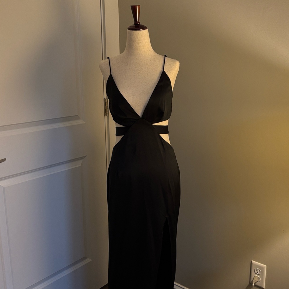 Superdown Black Backless Dress